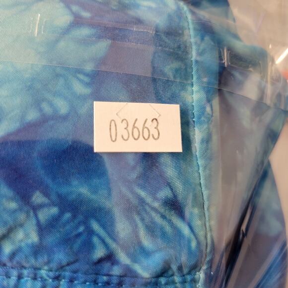 C&C California Cover Dress Womens M Blue Tye Dye Drawstring Short Sleeves New - Picture 14 of 14